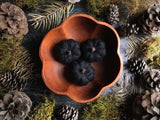 Felted wool pumpkins, set of 3, Raven Black