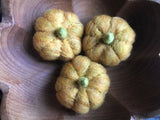 Felted wool pumpkins, set of 3, Maple Leaf Yellow