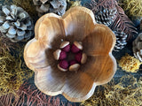 Felted wool acorns, set of 6, Marionberry Red
