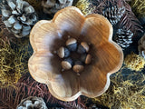 Felted wool acorns, set of 6, Morel Brown