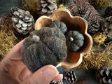Felted wool pumpkins, set of 3, Starling Black