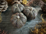Felted wool pumpkins, set of 3, Starling Black