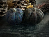 Felted wool pumpkins, set of 3, Starling Black