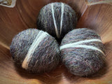 Felted wool pebbles, set of 3, Starling Black