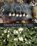 Felted wool acorns, set of 6, Snowberry White