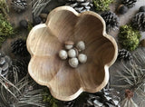Felted wool acorns, set of 6, Sand Brown