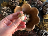 Felted wool acorns, set of 6, Snowberry White