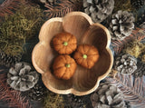 Felted wool pumpkins, set of 3, Fox Brown