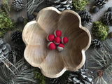 Felted wool acorns, set of 6, Amanita Red