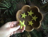 Felted wool stars, set of 5, Mahonia Yellow