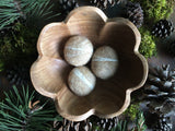 Felted wool pebbles, set of 3, Sand Brown