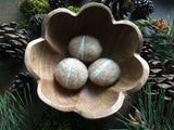 Felted wool pebbles, set of 3, Sand Brown