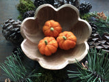 Felted wool pumpkins, set of 25, Salamander Orange