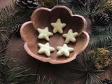 Felted wool stars, set of 5, Lemon Chiffon