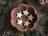 Felted wool stars, set of 5, Lemon Chiffon