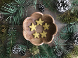 Felted wool stars, set of 5, Gold Clay Yellow