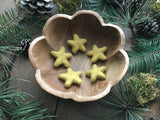 Felted wool stars, set of 5, Gold Clay Yellow