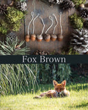 Felted Wool Acorn Ornaments, set of 6, Fox Brown