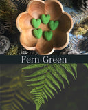 Felted wool acorns, set of 6, Fern Green