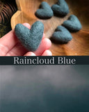 Felted Wool Acorn Ornaments, set of 6, Raincloud Blue