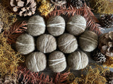 Felted wool pebbles, set of 3, Squirrel Gray