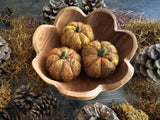 Felted wool pumpkins, set of 3, Oak Leaf Brown