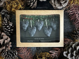 Wool heart ornaments, set of 5, Basalt Gray