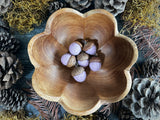 Felted wool acorns, set of 6, Anemone Purple
