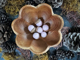 Felted wool acorns, set of 6, Mallow Pink