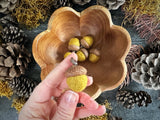 Felted wool acorns, set of 6, Gold Clay Yellow