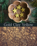 Felted wool acorns, set of 6, Gold Clay Yellow
