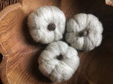 Felted wool pumpkins, set of 3, Cloudy Gray