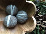 Felted wool pebbles, set of 3, Squirrel Gray