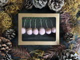 Felted Wool Acorn Ornaments, set of 6, Mallow Pink