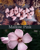 Felted Wool Acorn Ornaments, set of 6, Mallow Pink