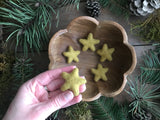 Felted wool stars, set of 5, Gold Clay Yellow